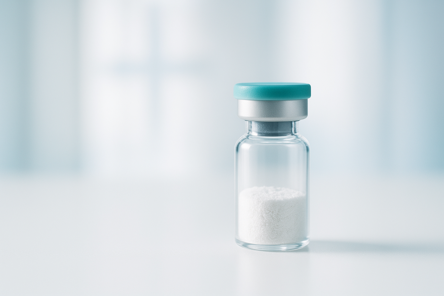 Research peptides held with care